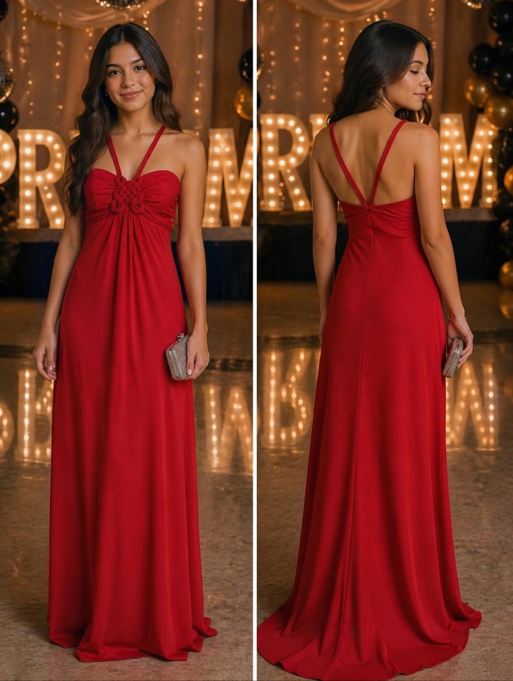 NWT! Laundry By Shelli Segal Red Ruched Maxi Gown Size 6